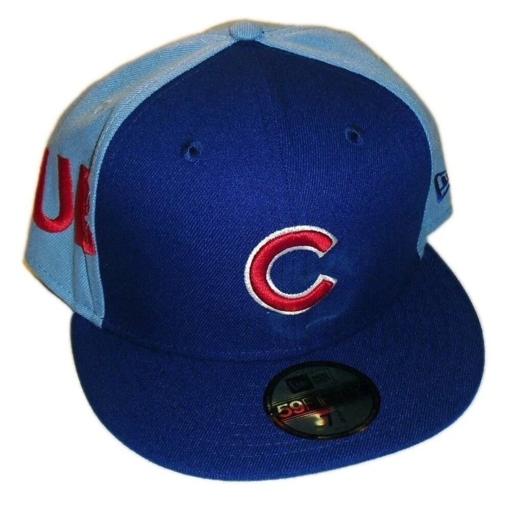 Chicago Cubs Mens New Era 59 Fifty Fitted hat cap sz. 7 3/8 New Mlb